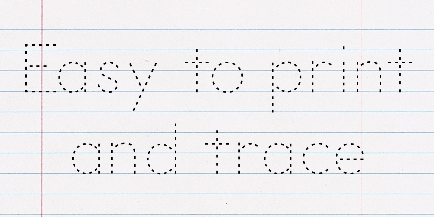Free Font Tracing Letters